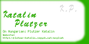 katalin plutzer business card